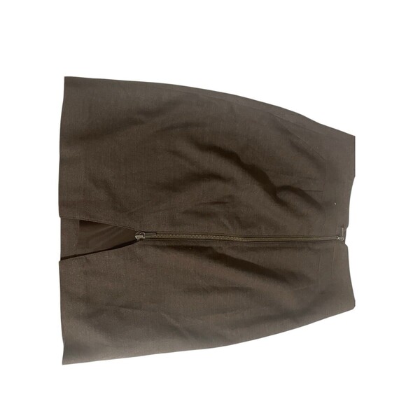 Banana Republic Skirt Mini Size 4 Stretch Lined Side Zip Brown - Picture 3 of 10
